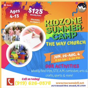 Way Church Kid Zone Summer Camp