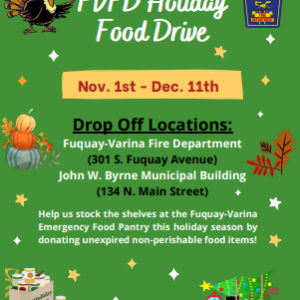 11/01 - 12/11 Fuquay Varina Fire Department's Holiday Food Drive