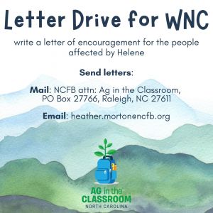 NC Farm Bureau "Ag in the Classroom" WNC Letters