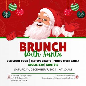 12/07 Sheraton Raleigh Hotel hosts a Brunch with Santa