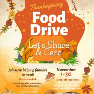 11/01 - 11/30 Morrisville Police Department's Holiday Food Drive