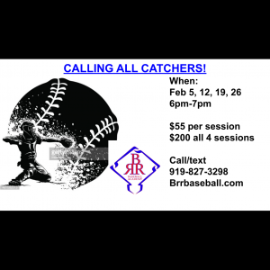 Youth/HS Baseball Catching Clinic with BRR Baseball Academy