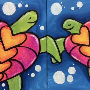 02/15 Painting with a Twist's Family Day - Turtle Love