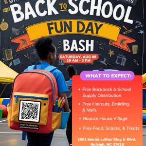 08/09 Mount Peace Baptist Church & Camp Fusion Present: A Back-to-School Fun Day Bash