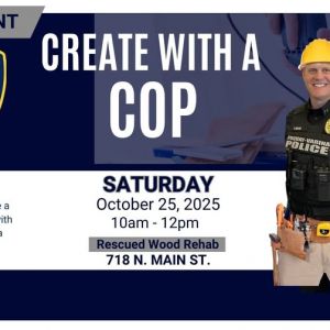 10/25 Create with a Cop at Rescued Wood Rehab