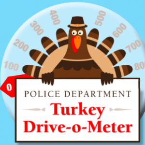 Turkey Drive-O-Meter by the Wake Forest Police Department