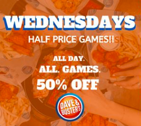 Half Price Wednesdays at Dave & Buster's